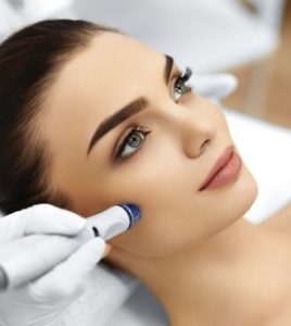 Face Skin Care. Facial Hydro Microdermabrasion Peeling Treatment. Vacuum Cleaner.